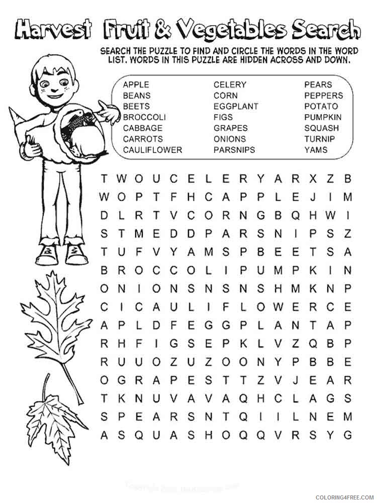 Word Searches Coloring Pages Educational educational Printable 2020 2103 Coloring4free