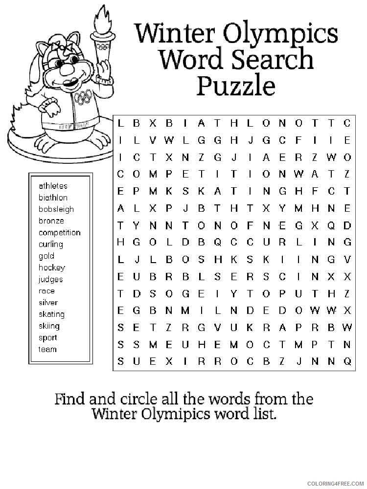 Word Searches Coloring Pages Educational educational Printable 2020 2104 Coloring4free