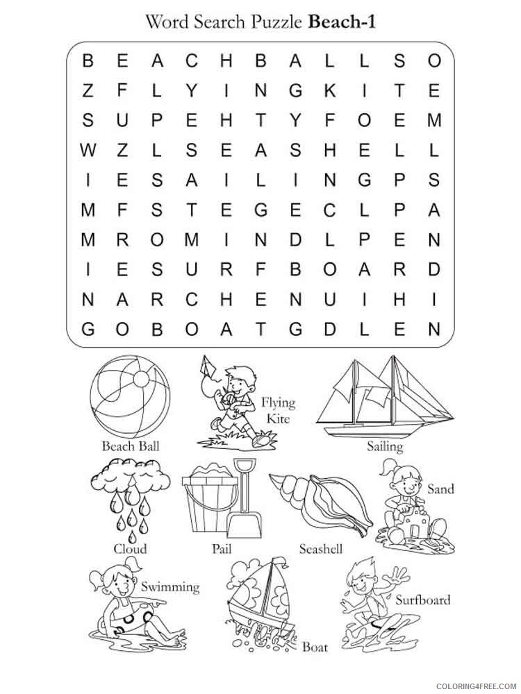 Word Searches Coloring Pages Educational educational Printable 2020 2105 Coloring4free