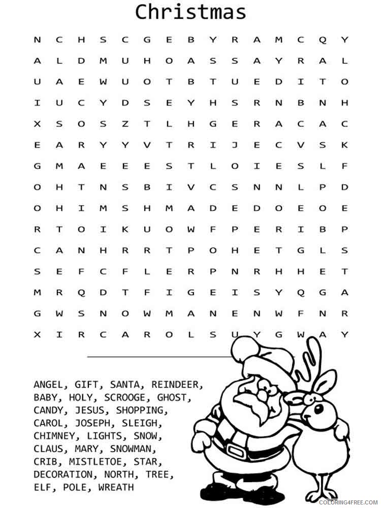 Word Searches Coloring Pages Educational educational Printable 2020 2106 Coloring4free