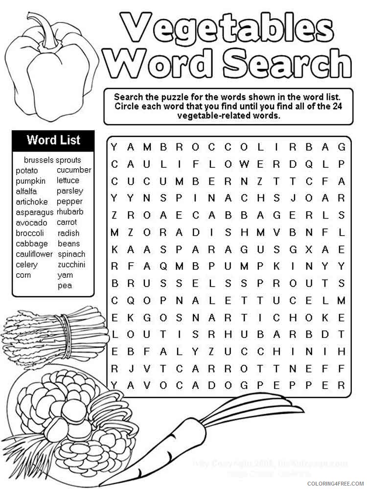 Word Searches Coloring Pages Educational educational Printable 2020 2107 Coloring4free