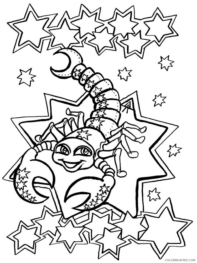 Zodiac Coloring Pages Educational Zodiac 11 Printable 2020 2210 Coloring4free