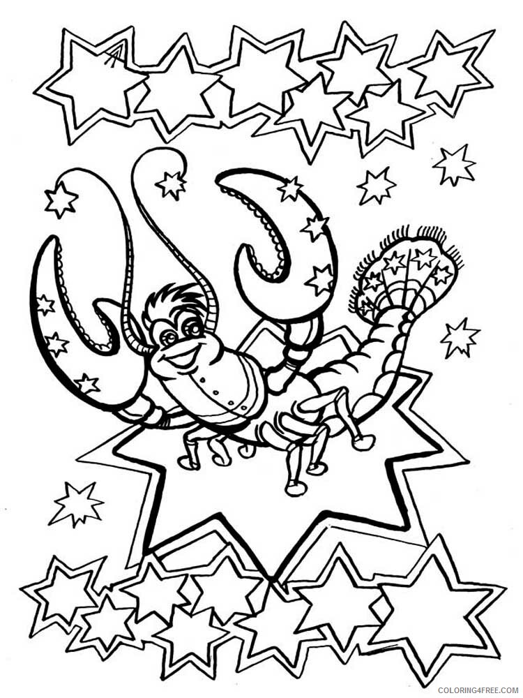 Zodiac Coloring Pages Educational Zodiac 12 Printable 2020 2211 Coloring4free