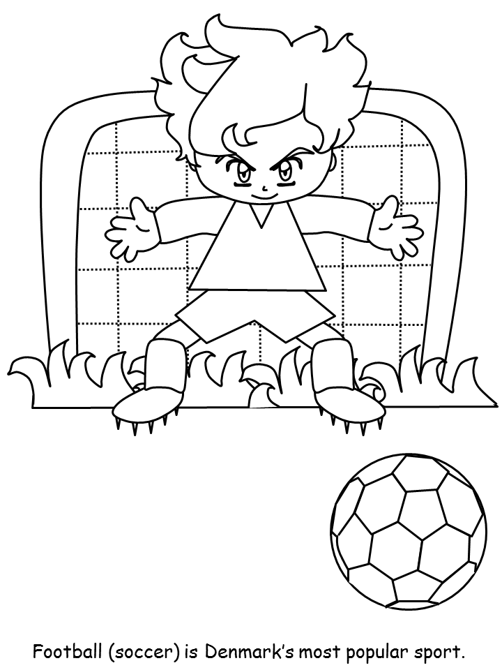 denmark Coloring Pages Countries of the World Educational football 2020 427 Coloring4free