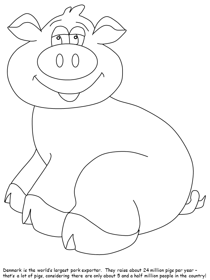 denmark Coloring Pages Countries of the World Educational pigs Print 2020 428 Coloring4free