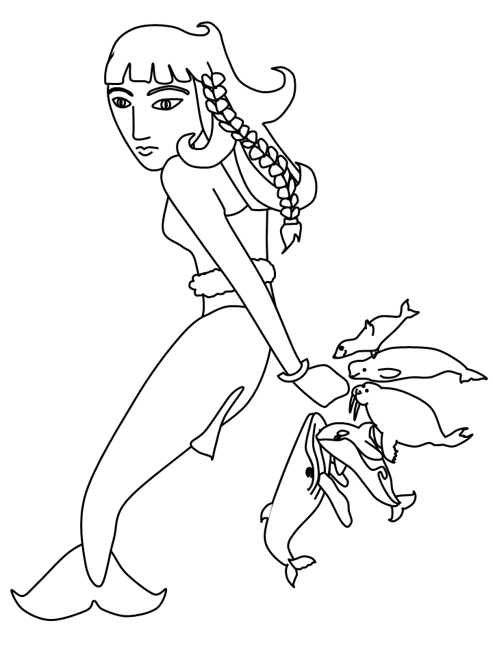 inuit Coloring Pages Countries of the World Educational sedna Print 2020 513 Coloring4free