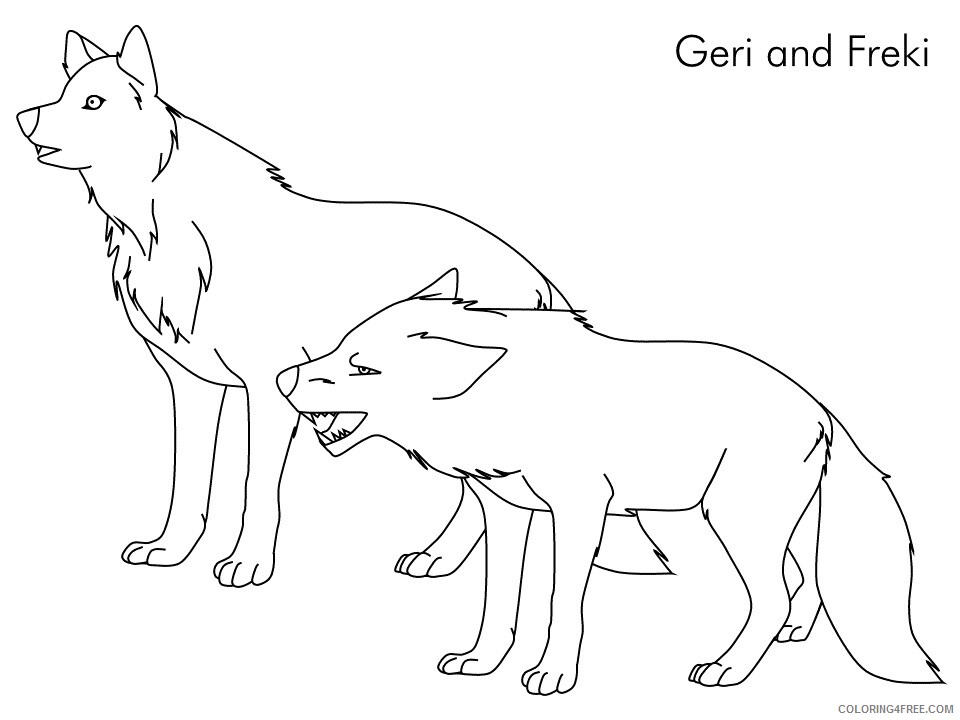 norway Coloring Pages Countries of the World Educational geri and freki 2020 563 Coloring4free