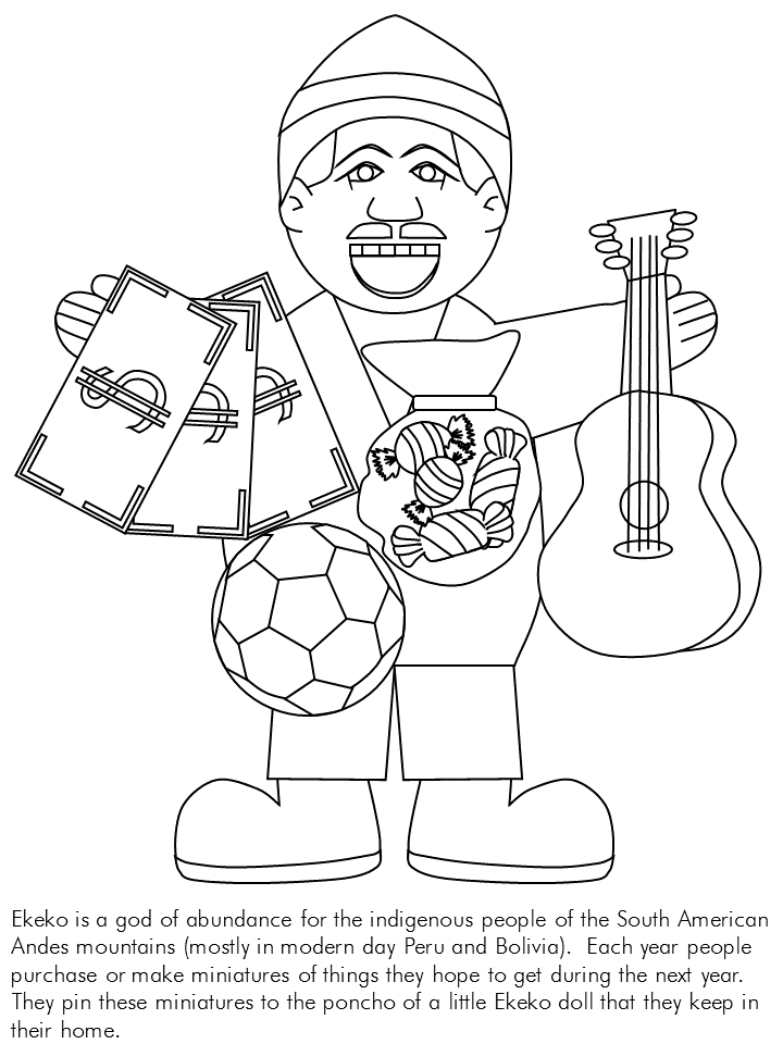 peru Coloring Pages Countries of the World Educational ekeko Printable 2020 593 Coloring4free