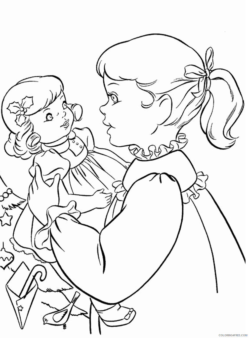 American Girl Doll Coloring Pages for Girls Girl and Doll Printable 2021 0020 Coloring4free
