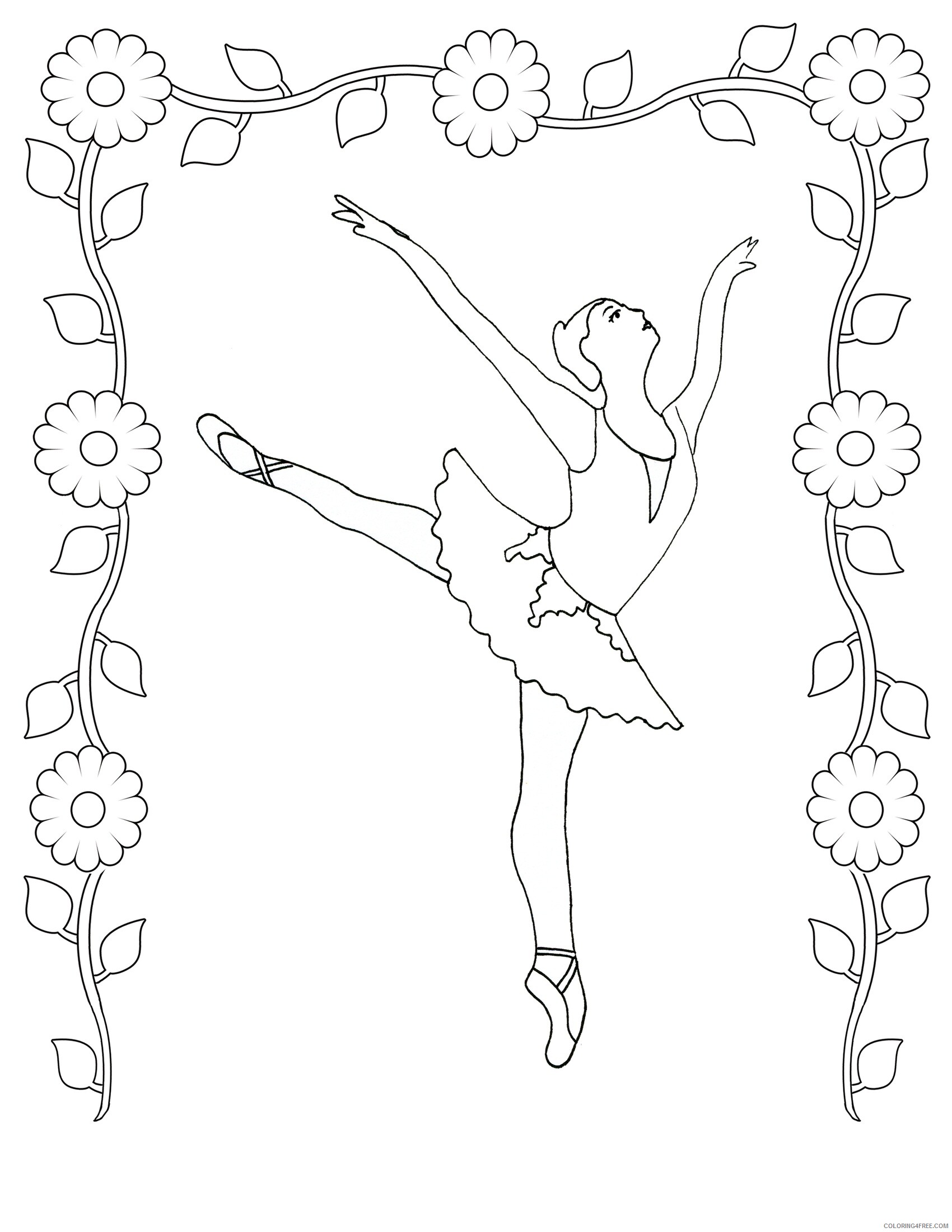 Ballet Coloring Pages for Girls Ballet Dancer Printable 2021 0082 Coloring4free
