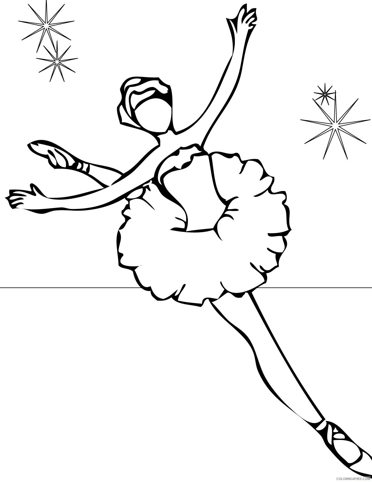 Ballet Coloring Pages for Girls Ballet To Print Printable 2021 0079 Coloring4free
