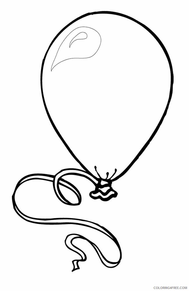 Balloons Coloring Pages for Kids Single Balloon Printable 2021 042 Coloring4free