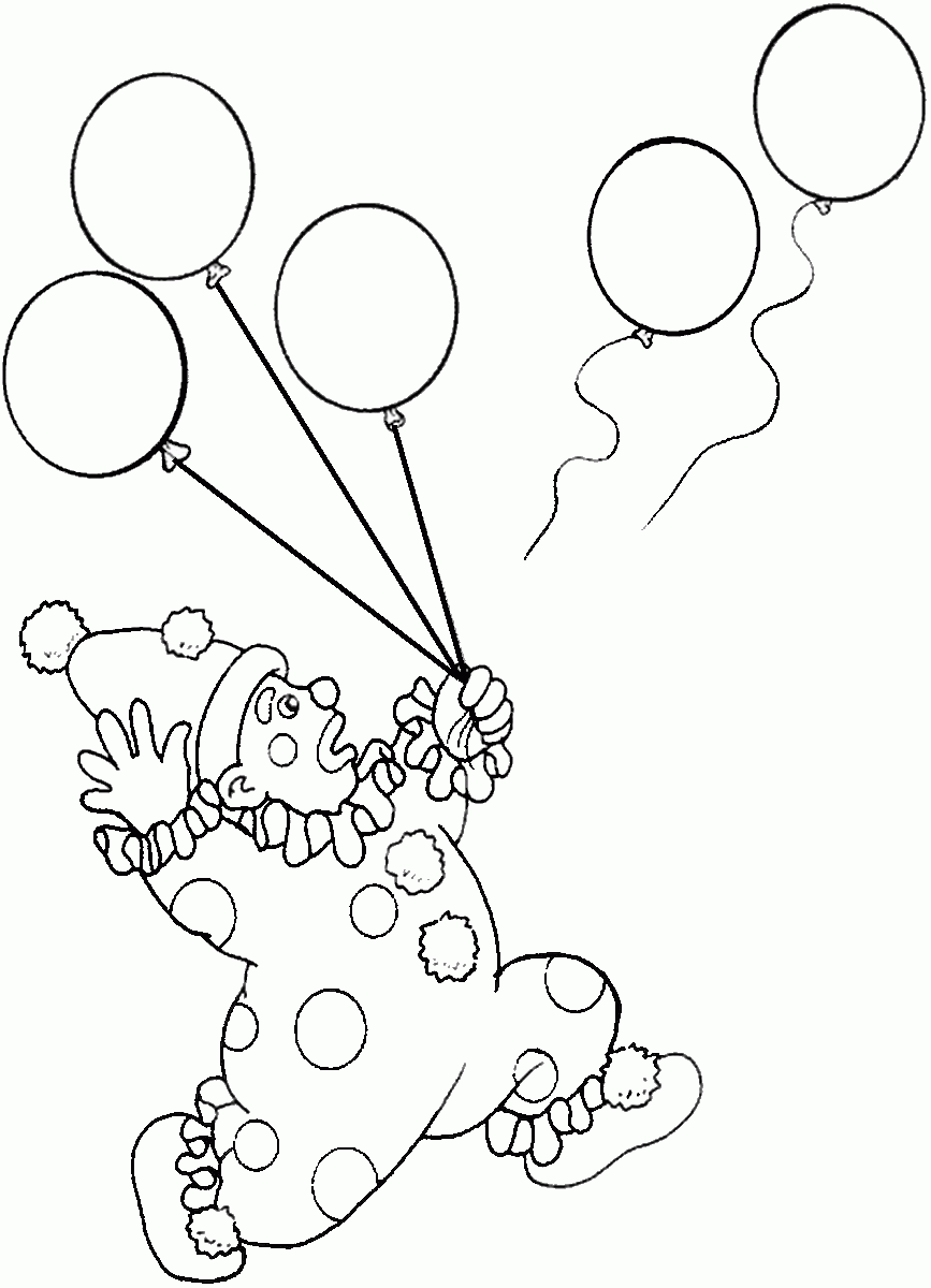 Balloons Coloring Pages for Kids clowballoons Printable 2021 037 Coloring4free