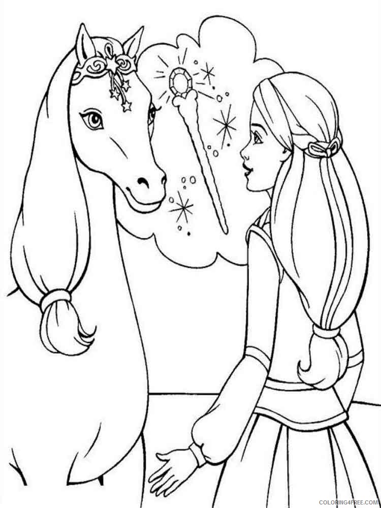 Barbie and Horse Coloring Pages for Girls barbie and horse 1 Printable 2021 0151 Coloring4free