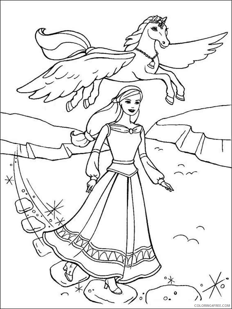 Barbie and Horse Coloring Pages for Girls barbie and horse 4 Printable 2021 0154 Coloring4free