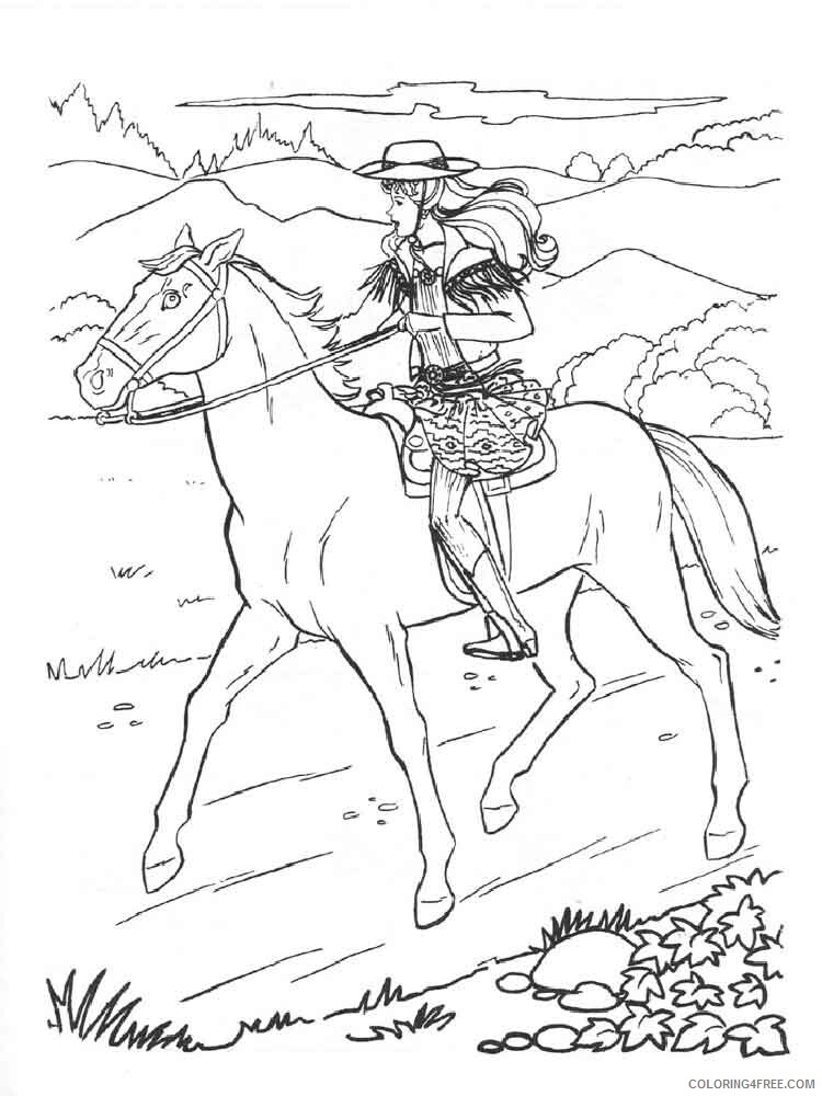 Barbie and Horse Coloring Pages for Girls barbie and horse 8 Printable 2021 0156 Coloring4free