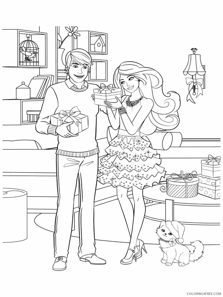 Barbie and Ken Coloring Pages for Girls barbie and ken 15 Printable 2021 0160 Coloring4free