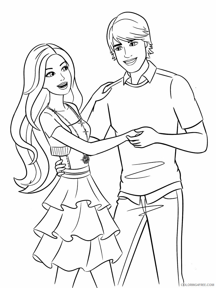 Barbie and Ken Coloring Pages for Girls barbie and ken 8 Printable 2021 0164 Coloring4free