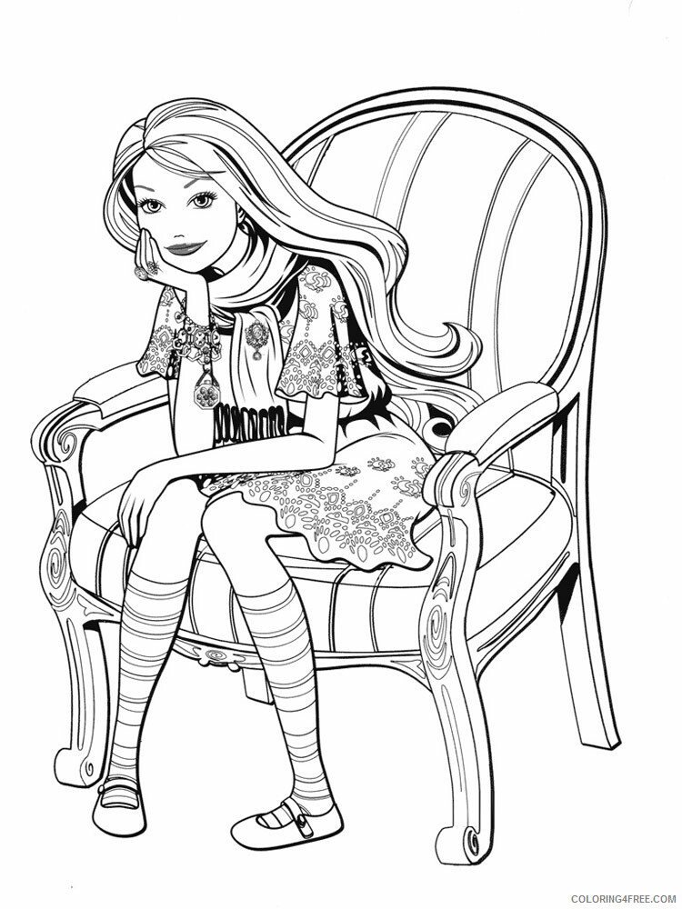 Beautiful Girl Coloring Pages for Girls Beautiful Girl 12 Printable 2021 0198 Coloring4free