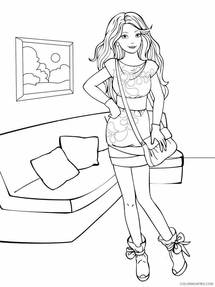 Beautiful Girl Coloring Pages for Girls Beautiful Girl 14 Printable 2021 0200 Coloring4free