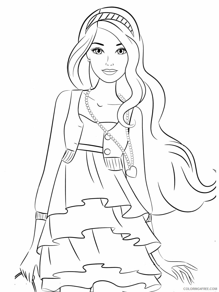 Beautiful Girl Coloring Pages For Girls Beautiful Girl 16 Printable 21 02 Coloring4free Coloring4free Com