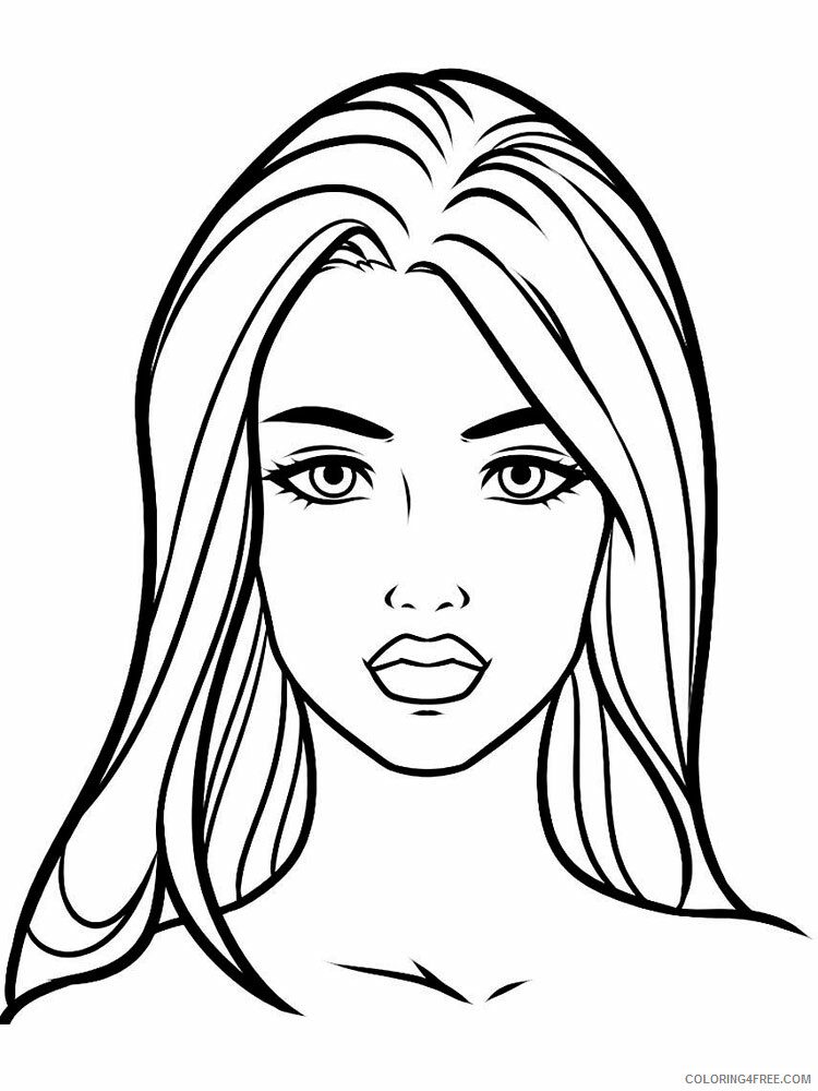 Beautiful Girl Coloring Pages for Girls Beautiful Girl 17 Printable 2021 0203 Coloring4free