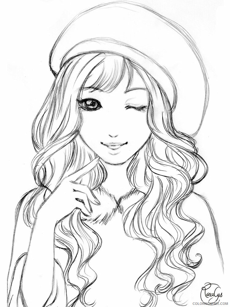 Beautiful Girl Coloring Pages For Girls Beautiful Girl 5 Printable 2021 0211 Coloring4free Coloring4free Com - roblox girl character coloring pages