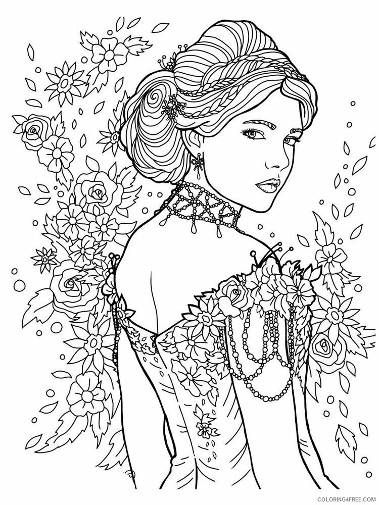 Beautiful Girl Coloring Pages for Girls Beautiful Girl 7 Printable 2021 0213 Coloring4free
