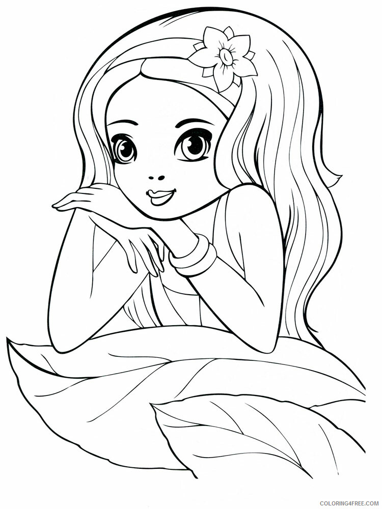 Beautiful Girl Coloring Pages for Girls Beautiful Girl 8 Printable 2021 0214 Coloring4free