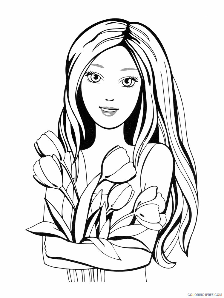 Beautiful Girl Coloring Pages for Girls Beautiful Girl 9 Printable 2021 0215 Coloring4free