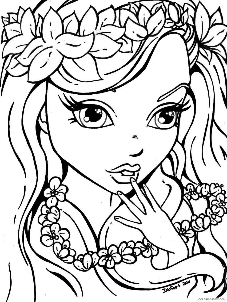 Beautiful Girl Coloring Pages for Girls Beautiful for Girls Printable 2021 0196 Coloring4free