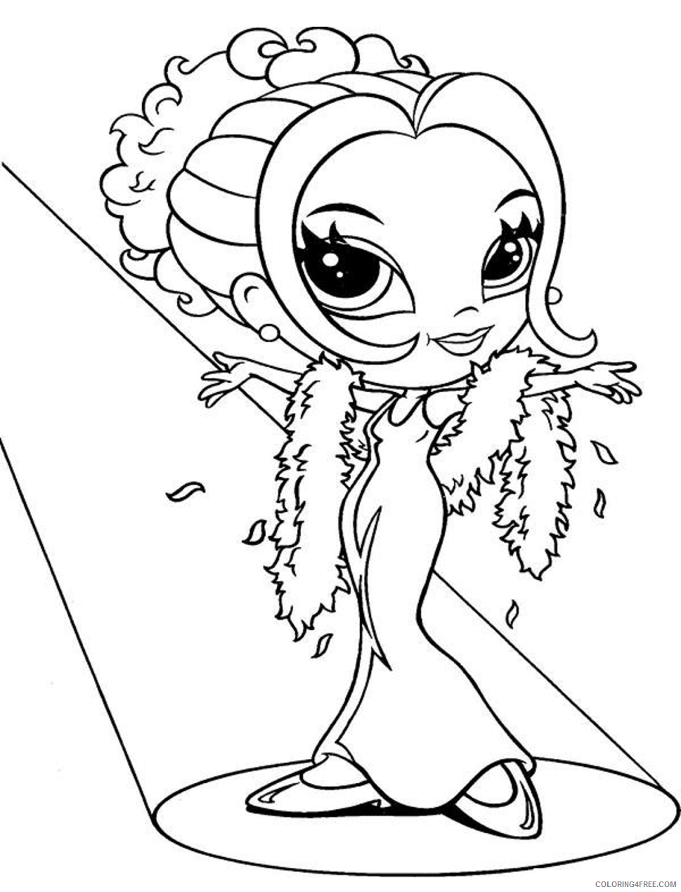Beautiful Girl Coloring Pages for Girls glamour_girl Printable 2021 0195 Coloring4free