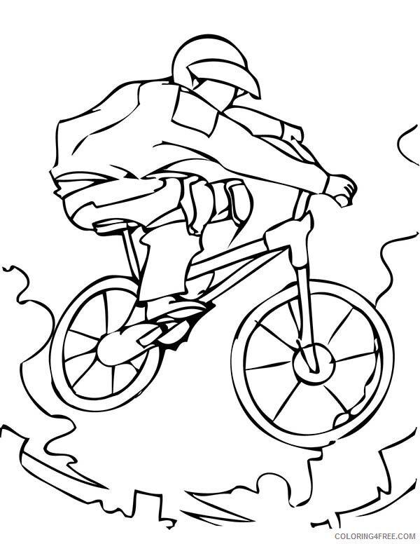 Bicycle Coloring Pages for Kids Extreme Sport BMX Bicycle Printable 2021 062 Coloring4free