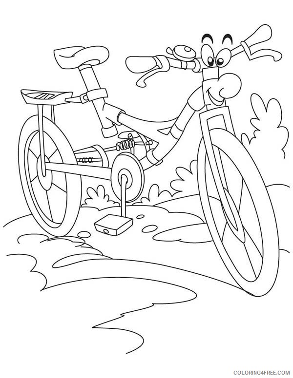 Bicycle Coloring Pages for Kids Smiling Bicycle Printable 2021 070 Coloring4free