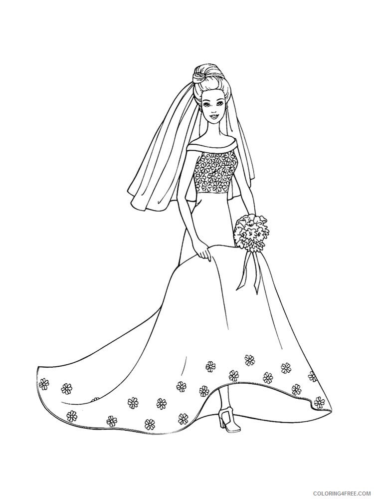 Bride Coloring Pages for Girls bride 13 Printable 2021 0221 Coloring4free