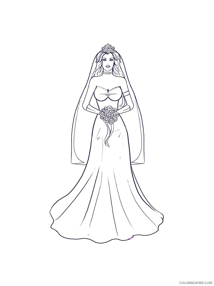 Bride Coloring Pages for Girls bride 15 Printable 2021 0222 Coloring4free