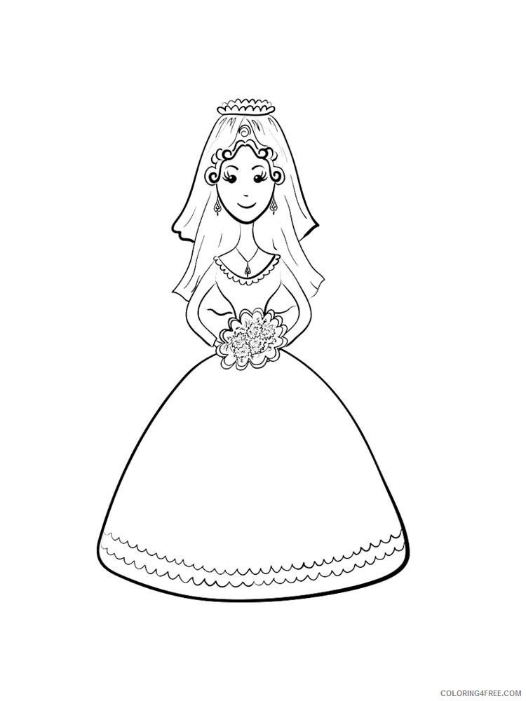 Bride Coloring Pages for Girls bride 16 Printable 2021 0223 Coloring4free