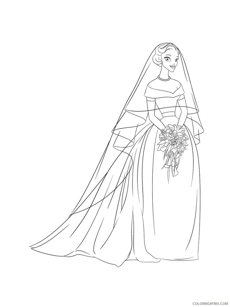 Bride Coloring Pages for Girls bride 9 Printable 2021 0229 Coloring4free