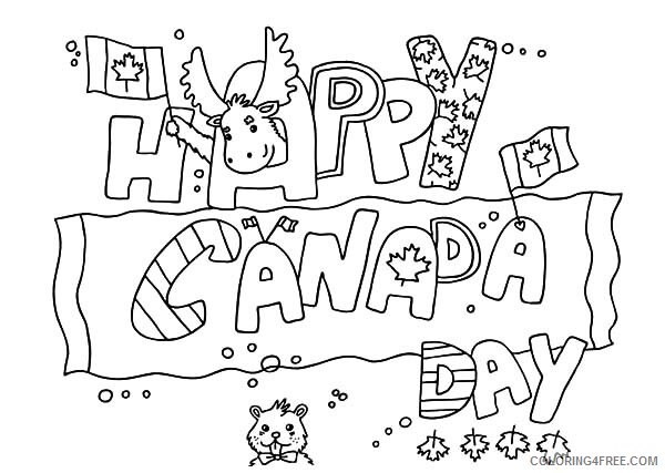 Canada Day Coloring Pages Holiday A Lovely Banner for Canada Day Celebration Printable 2021 0031 Coloring4free
