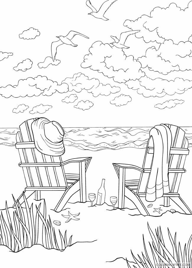 Chair Coloring Pages for Kids Chairs on Beach Printable 2021 083 Coloring4free