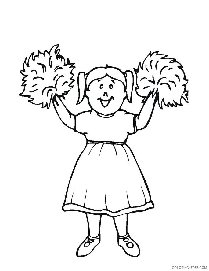 Cheerleader Coloring Pages for Girls Cheerleader Printable 2021 0266 Coloring4free