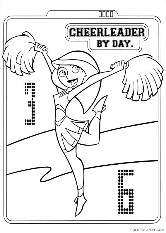 Cheerleader Coloring Pages for Girls Printable 2021 0250 Coloring4free