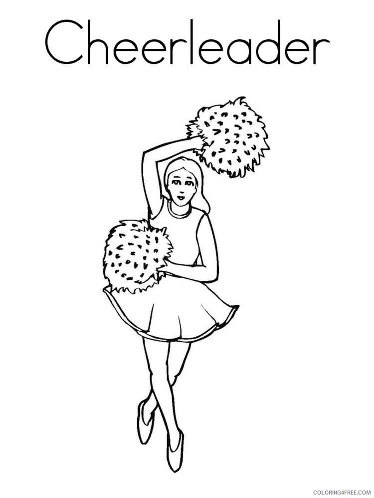 Cheerleader Coloring Pages for Girls cheerleader 11 Printable 2021 0252 Coloring4free