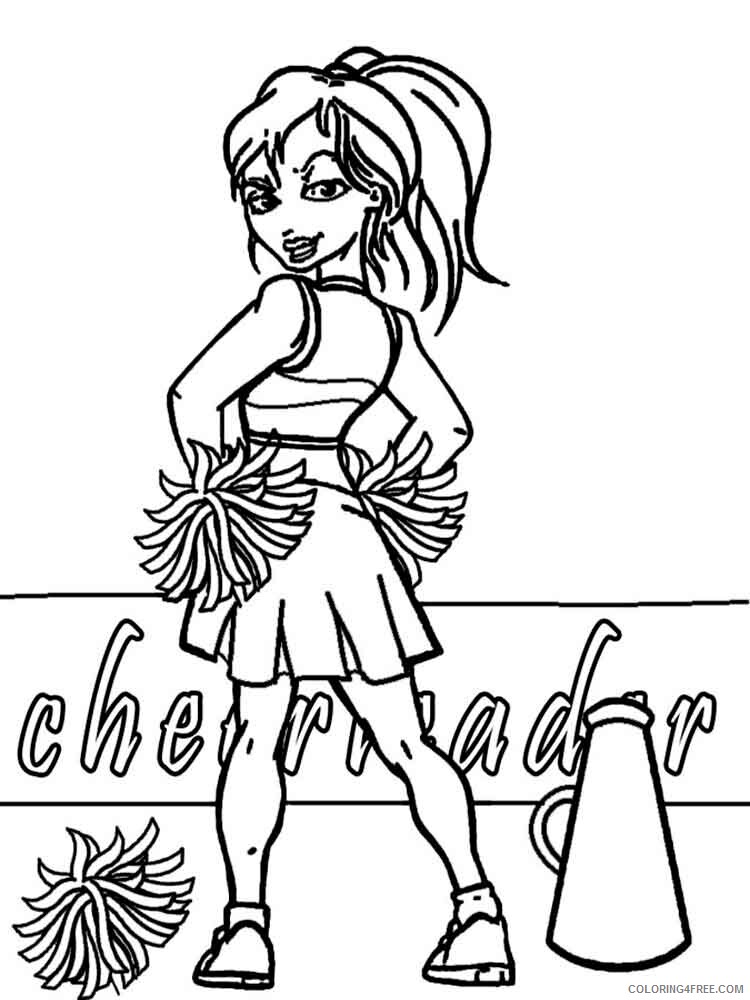 Cheerleader Coloring Pages for Girls cheerleader 12 Printable 2021 0253 Coloring4free