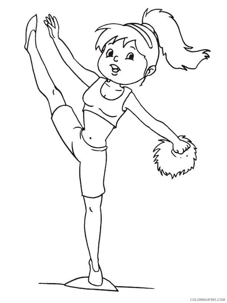Cheerleader Coloring Pages for Girls cheerleader 15 Printable 2021 0256 Coloring4free