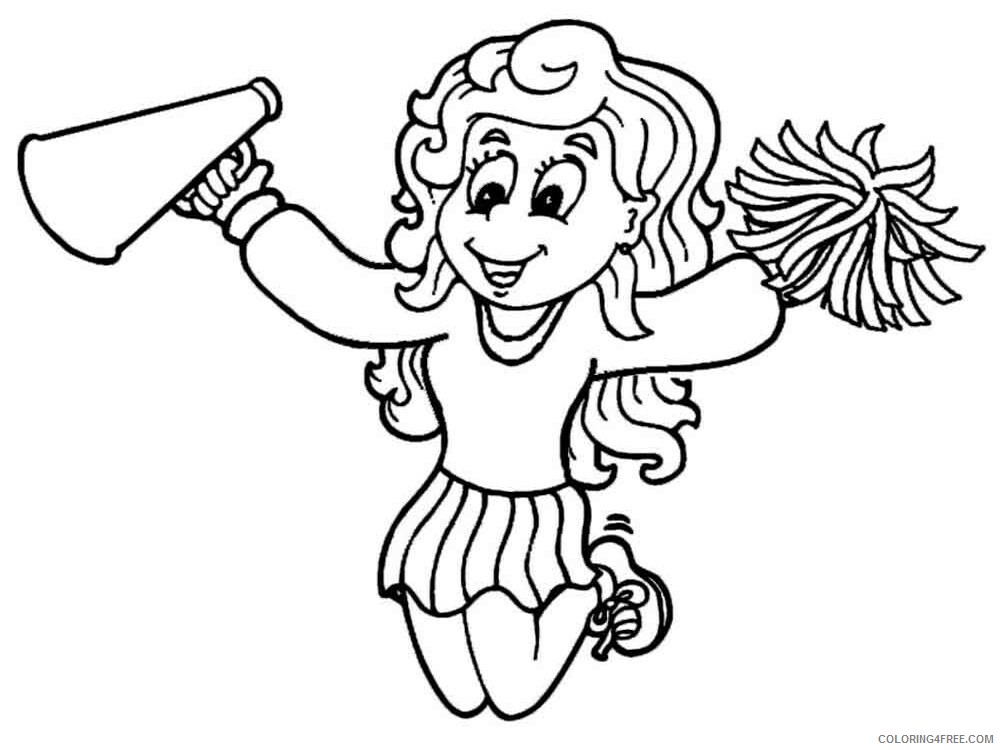 Cheerleader Coloring Pages for Girls cheerleader 18 Printable 2021 0257 Coloring4free