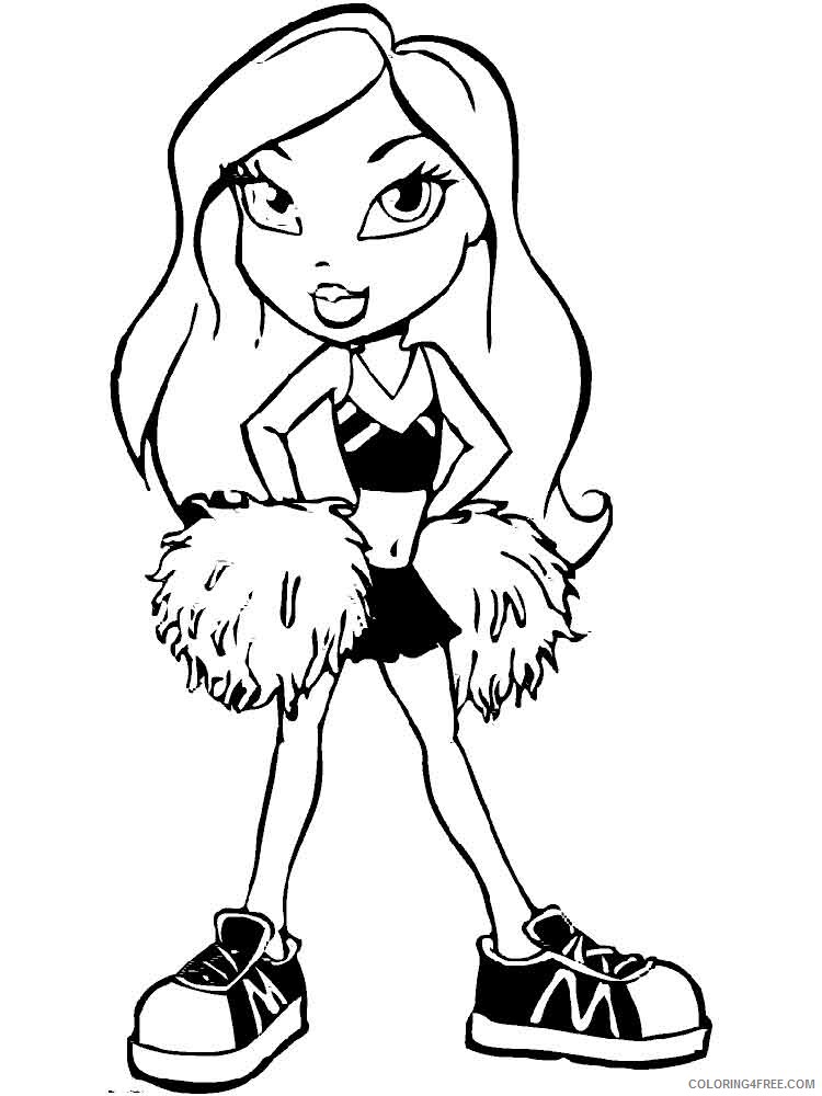 Cheerleader Coloring Pages for Girls cheerleader 19 Printable 2021 0258 Coloring4free