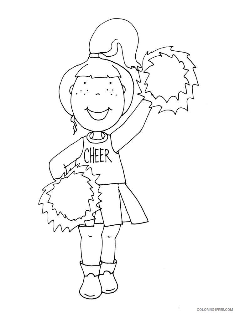 Cheerleader Coloring Pages for Girls cheerleader 5 Printable 2021 0261 Coloring4free