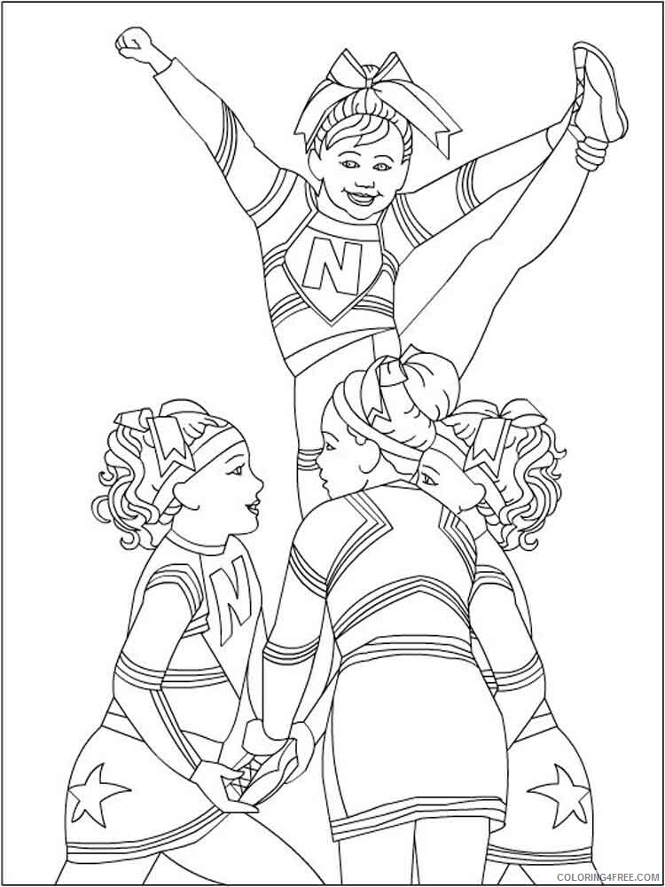 Cheerleader Coloring Pages for Girls cheerleader 9 Printable 2021 0264 Coloring4free