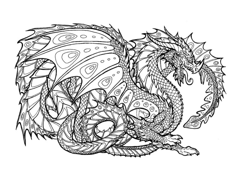 Chinese Dragon Coloring Pages Holiday Chinese Dragon 1 Printable 2021 0051 Colo...